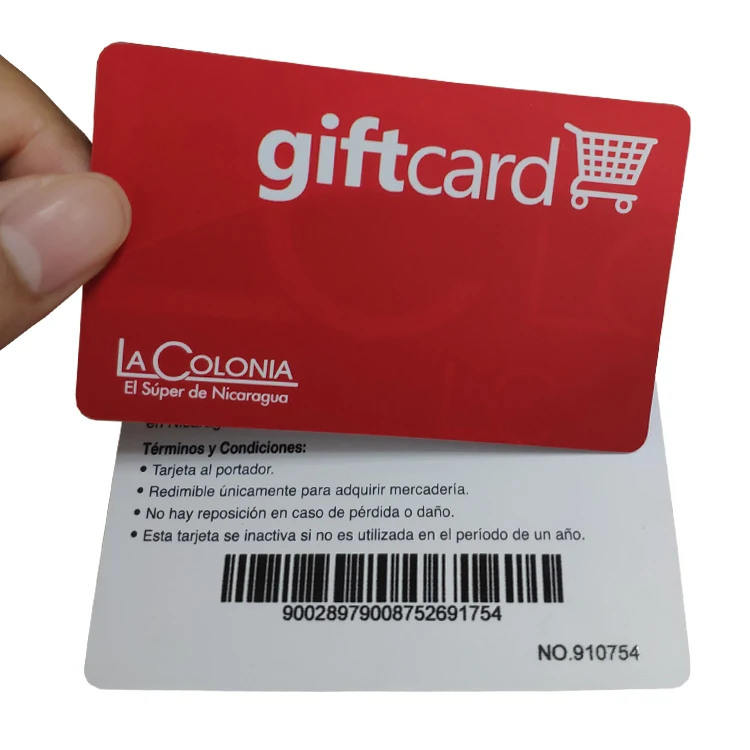 china barcode gift card
