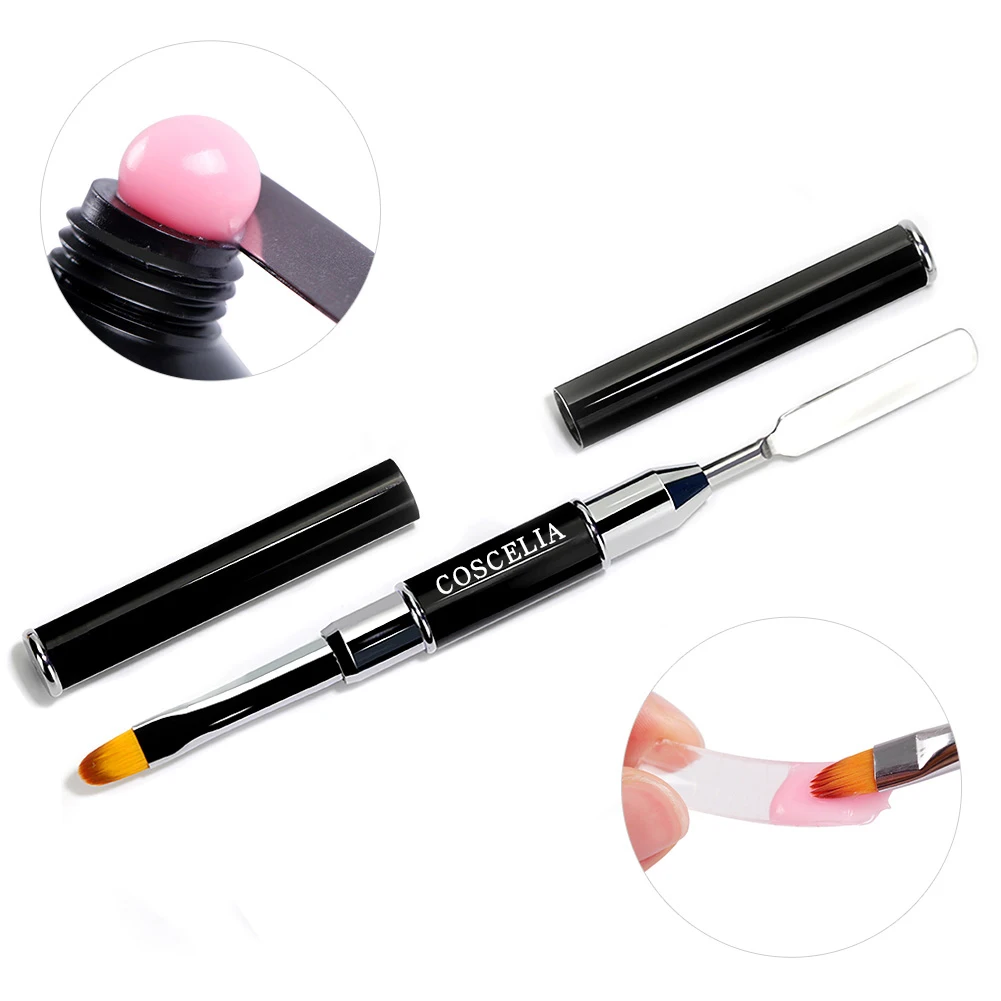 COSCELIA Poly Gel Dual End Nail Brush for Acrylic Extension Builder Nail Tools Bristle Metal, Black
COSCELIA Poly Gel Dual End Nail Brush for Acrylic Extension Builder Nail Tools Bristle Metal, Black