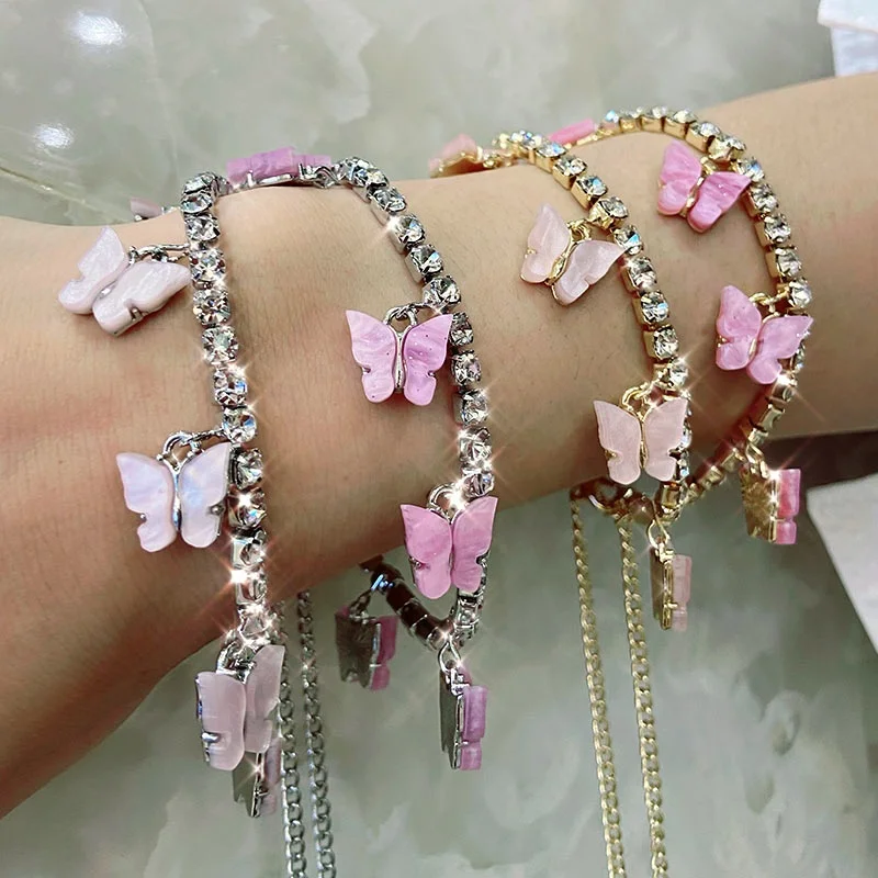 Flatfoosie Sweet Cute Butterfly Bracelets for Women Gold Silver Color Shiny Crystal Chain Bracelet Fashion Wedding Bracelet
Flatfoosie Sweet Cute Butterfly Bracelets for Women Gold Silver Color Shiny Crystal Chain Bracelet Fashion Wedding Bracelet