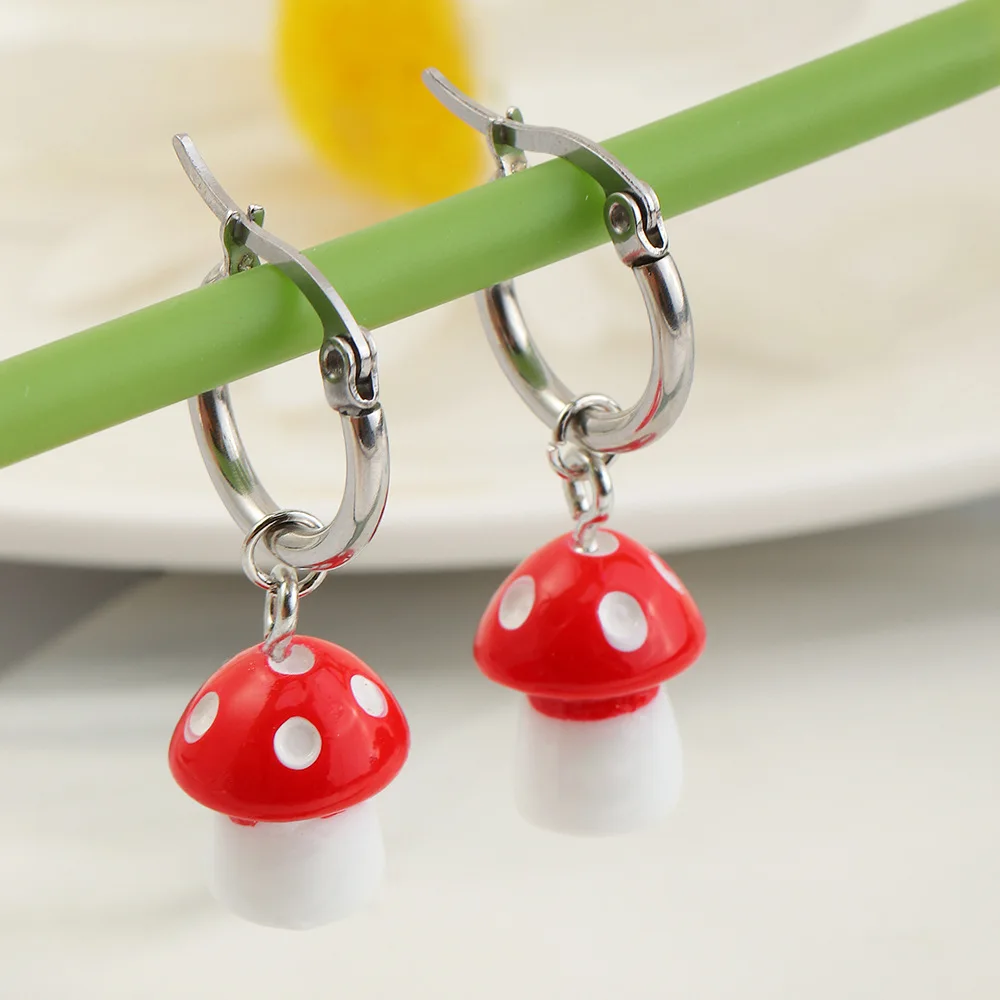 OUYE ins personality trend fashion cute mushroom alloy earrings geometric earrings sweet cute little mushroom earrings female, Golden/silver
OUYE ins personality trend fashion cute mushroom alloy earrings geometric earrings sweet cute little mushroom earrings female, Golden/silver