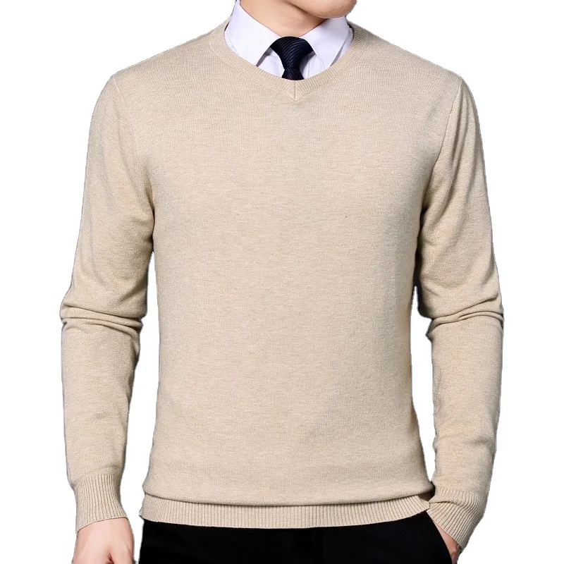 Youth Men's Autumn and Winter Knitwear V-neck Pullover Pure Color Casual Warm Sweater
Youth Men's Autumn and Winter Knitwear V-neck Pullover Pure Color Casual Warm Sweater
