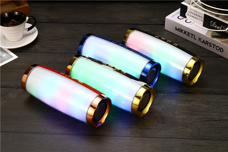 E11 2.0 1200MA 10w hand free call 7inch custom mini portable blue tooth with colors led light tws wireless speakers - ANKUX.COM