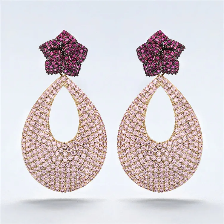 Summer Wedding Bridal Luxury Fashion Zircon Rose Earrings Set Earrings Jewelry, Picture
Summer Wedding Bridal Luxury Fashion Zircon Rose Earrings Set Earrings Jewelry, Picture