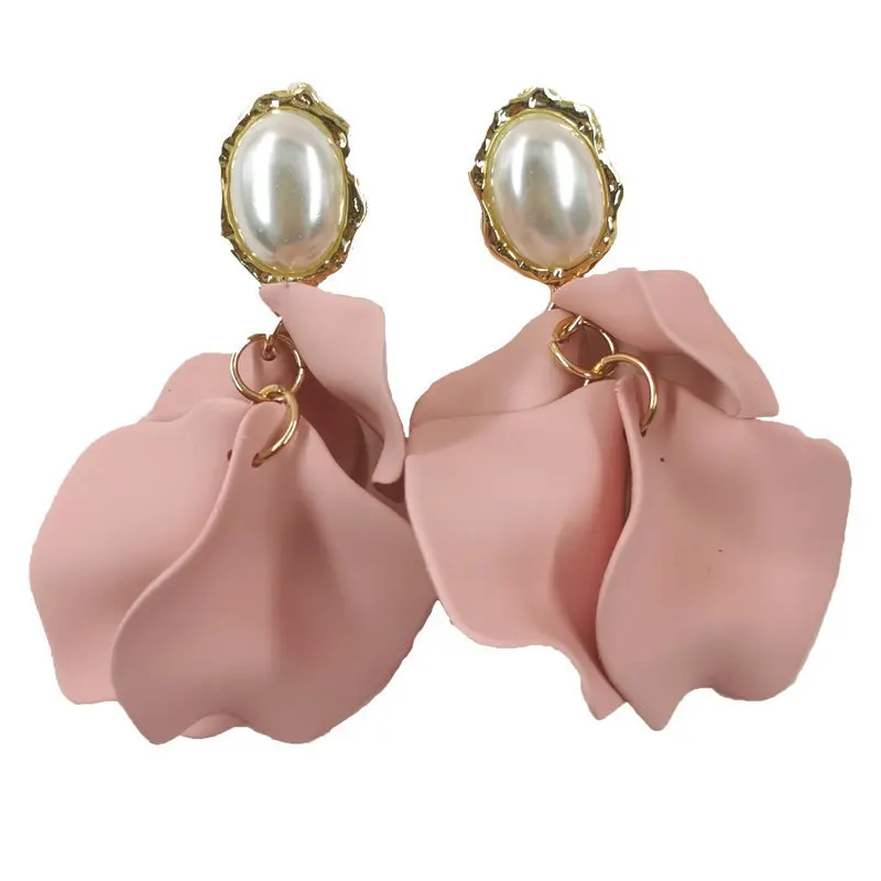 Flower Petal Fashion Jewelry Spray Paint Accessory Pearl Drop Earrings For Women 2021 S925 Pin
Flower Petal Fashion Jewelry Spray Paint Accessory Pearl Drop Earrings For Women 2021 S925 Pin