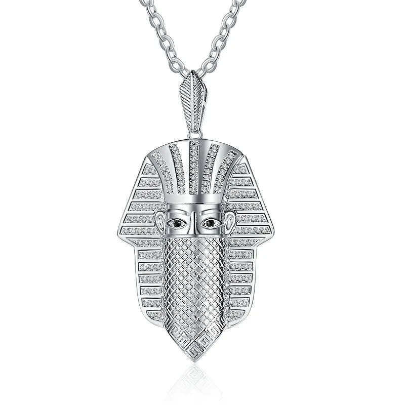Luxury sparkling CZ ice out zircon Egyptian pharaoh pendant hip hop jewelry silver plated copper necklace for men and women
Luxury sparkling CZ ice out zircon Egyptian pharaoh pendant hip hop jewelry silver plated copper necklace for men and women
