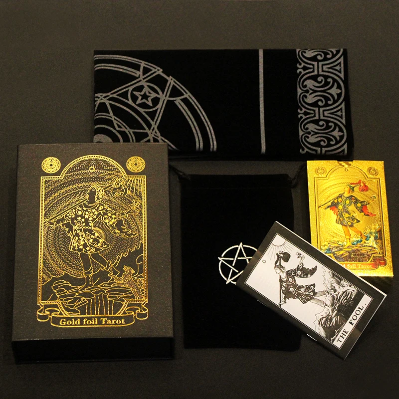 Custom Gold Foil Tarot Decks Cards Wholesale High Quality Cartas Tarot Cards Set With Guidebook And Velvet Tarot Table Cloth, Black/red
Custom Gold Foil Tarot Decks Cards Wholesale High Quality Cartas Tarot Cards Set With Guidebook And Velvet Tarot Table Cloth, Black/red
