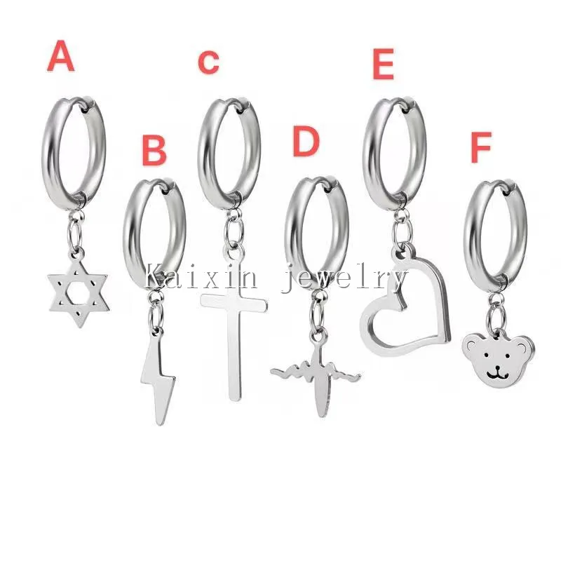 New stainless steel punk Earrings Korean simple jewelry men's women's Pendant Earrings
New stainless steel punk Earrings Korean simple jewelry men's women's Pendant Earrings