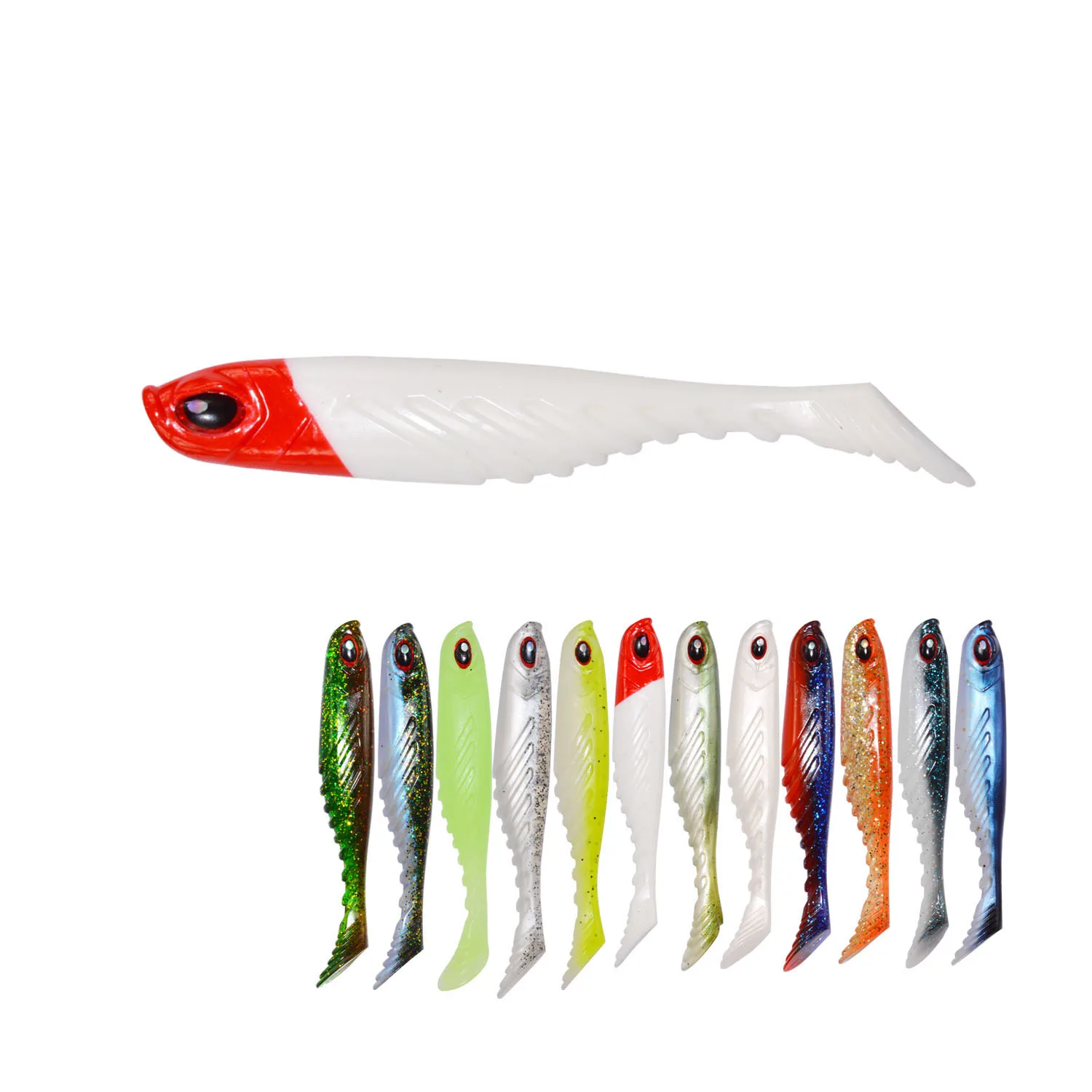 Wholesale factory silicone swimbait paddle tail Pesca Artificial Rubber soft fishing lure, 17 colors
Wholesale factory silicone swimbait paddle tail Pesca Artificial Rubber soft fishing lure, 17 colors