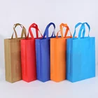 Grocery foldable reusable large pink polyester non woven shopping bag with handle