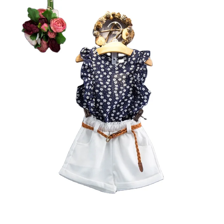 2020 fashion wholesale new girls floral sleeveless t-shirt shorts two pieces kids children clothing suit
2020 fashion wholesale new girls floral sleeveless t-shirt shorts two pieces kids children clothing suit