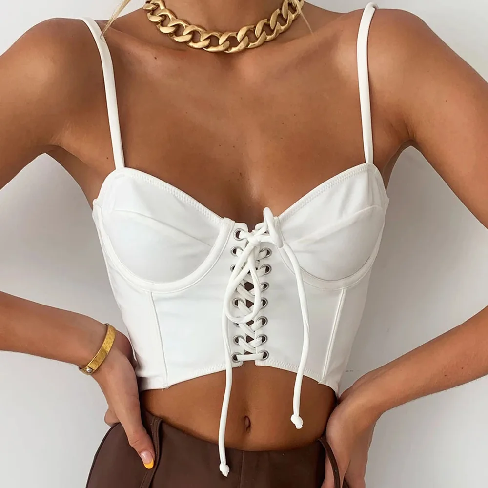 2021 Women's Sexy Crop Tops Strapless Backless Tank Tops Solid Color Halter Women's Short Camis Bandage Push Up Tops
2021 Women's Sexy Crop Tops Strapless Backless Tank Tops Solid Color Halter Women's Short Camis Bandage Push Up Tops