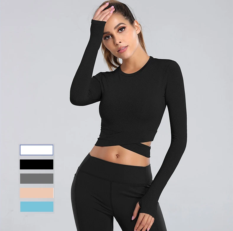 Custom women cross design fit long sleeve gym wear yoga crop top sport shirts with finger holes
Custom women cross design fit long sleeve gym wear yoga crop top sport shirts with finger holes