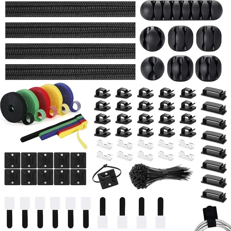 Hot Selling plastic cable sleeve holder cable storage organizer Household 132 pcs cable management Kit
Hot Selling plastic cable sleeve holder cable storage organizer Household 132 pcs cable management Kit