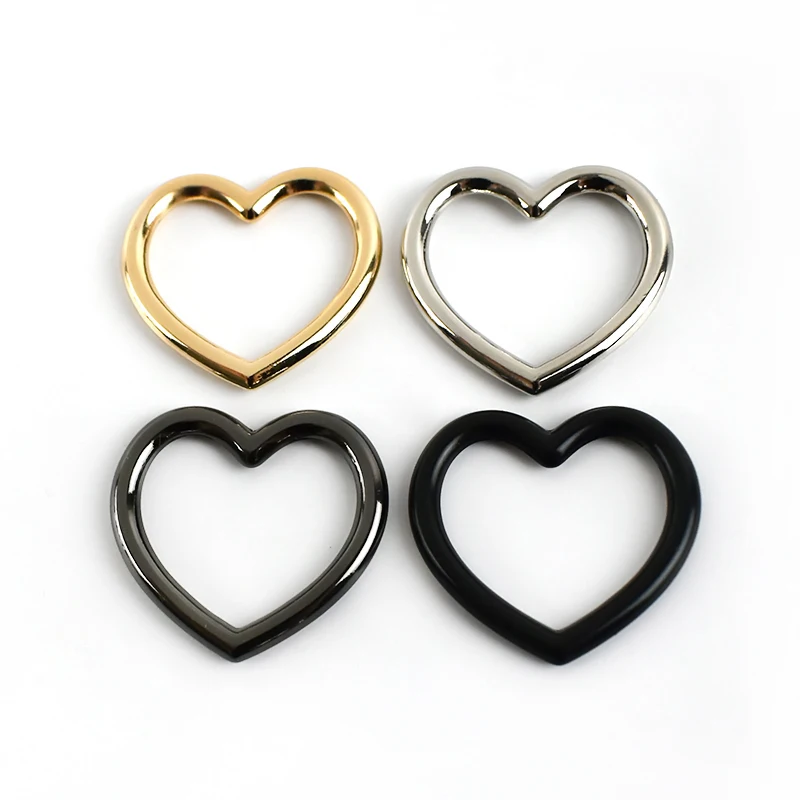 

Meetee BF828 28mm Heart-shaped Buckle Hardware Accessories Hollow Peach Circle Ring for Necklace Leather Belt Connecting Buckles