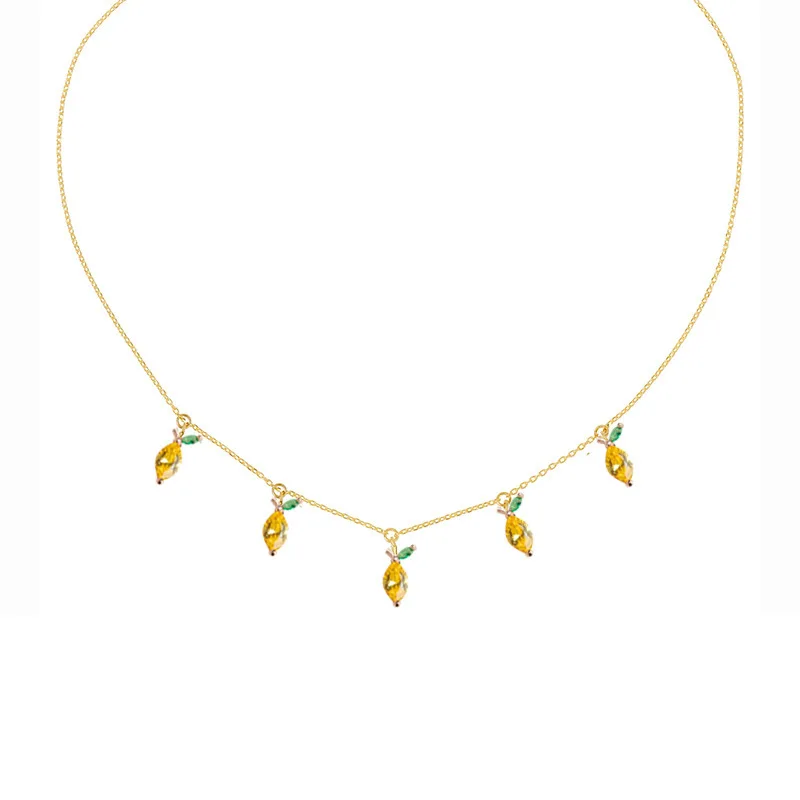 Hot Sale Multiple Colorful Pendant Fruit Thin Clavicle Chain Crystal Stone Brass Gold Plated Cherry Necklace
Hot Sale Multiple Colorful Pendant Fruit Thin Clavicle Chain Crystal Stone Brass Gold Plated Cherry Necklace