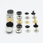 OEM Custom Color four parts 12.5MM 15mm 17mm 20mm 22mm 25mm Cap Jacket Bags Brass 4 Part Press Metal Snap Button for clothes