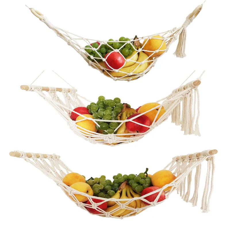 Kitchen supplies home storage nordic handmade macrame cotton rope woven diy bag vegetable and fruit hanging basket
Kitchen supplies home storage nordic handmade macrame cotton rope woven diy bag vegetable and fruit hanging basket