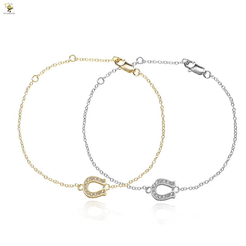 Slovehoony 925 Sterling Silver Crystal Sparking U Horseshoe Shape Charm Cube Girls Chain Bracelets, Silver/ rose gold/gold
Slovehoony 925 Sterling Silver Crystal Sparking U Horseshoe Shape Charm Cube Girls Chain Bracelets, Silver/ rose gold/gold