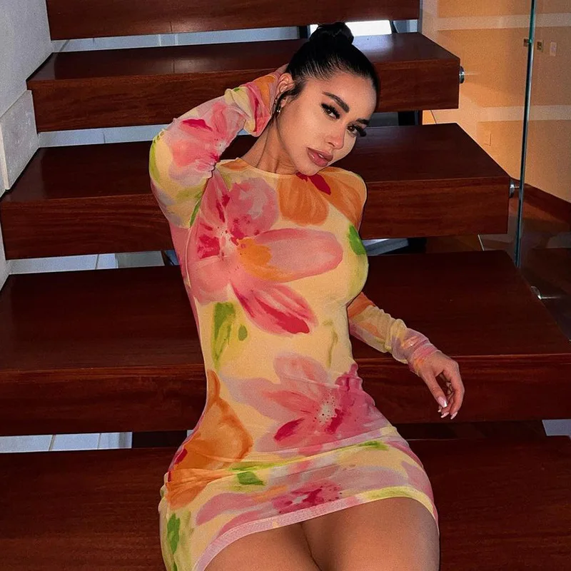 OEM Mesh See Through Long Sleeve Robe Moulante Vestidos Verano Vestidos Casuais Florais Tight Fitted Dresses Casual Floral Dress
OEM Mesh See Through Long Sleeve Robe Moulante Vestidos Verano Vestidos Casuais Florais Tight Fitted Dresses Casual Floral Dress