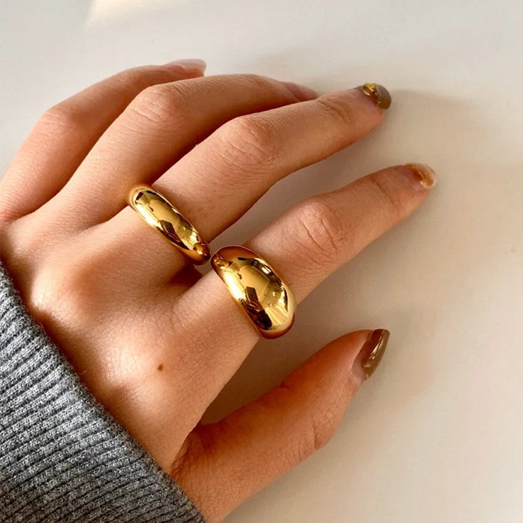 High polish stainless steel minimalist stackable 18k gold plated dome ring for women
High polish stainless steel minimalist stackable 18k gold plated dome ring for women