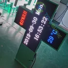 Pharmacy LED cross screen display with high quality IP65 UV painting Green led display sign for pharmacie shop