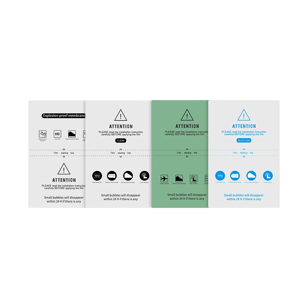 ATTENTION Factory Wholesale Hydrogel TPU Mobile Phone Skin Colorful Back Film Screen Protector for Cutting Machine
ATTENTION Factory Wholesale Hydrogel TPU Mobile Phone Skin Colorful Back Film Screen Protector for Cutting Machine
