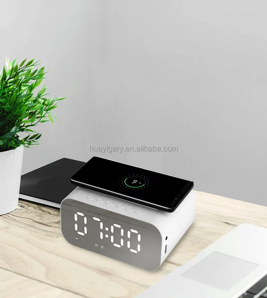 BT510 Wireless Charging Alarm Clock with Speakerphone & USB Charging Port Clock speaker&wireless charger 
BT510 Wireless Charging Alarm Clock with Speakerphone & USB Charging Port Clock speaker&wireless charger