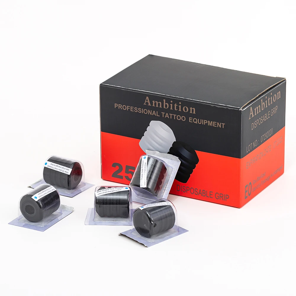 Ambition 25 pcs Disposable tattoo grip compatible with haw+K pen and sol nova unlimited equipment Accessories, Black
Ambition 25 pcs Disposable tattoo grip compatible with haw+K pen and sol nova unlimited equipment Accessories, Black