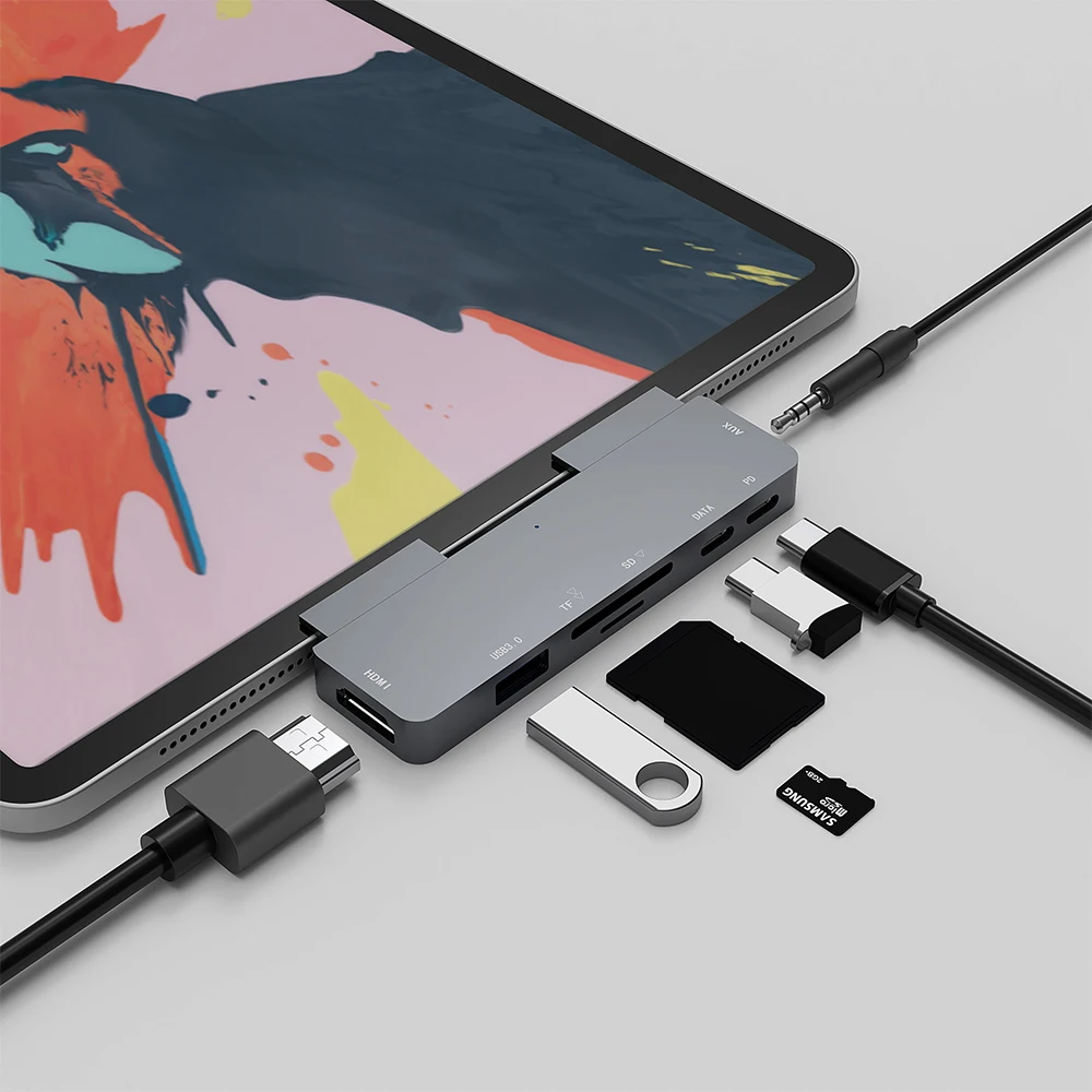 Compact usb c adaptor PD Charging power delivery 60W 5Gbps transfer speed AUX 3.5mm
Compact usb c adaptor PD Charging power delivery 60W 5Gbps transfer speed AUX 3.5mm