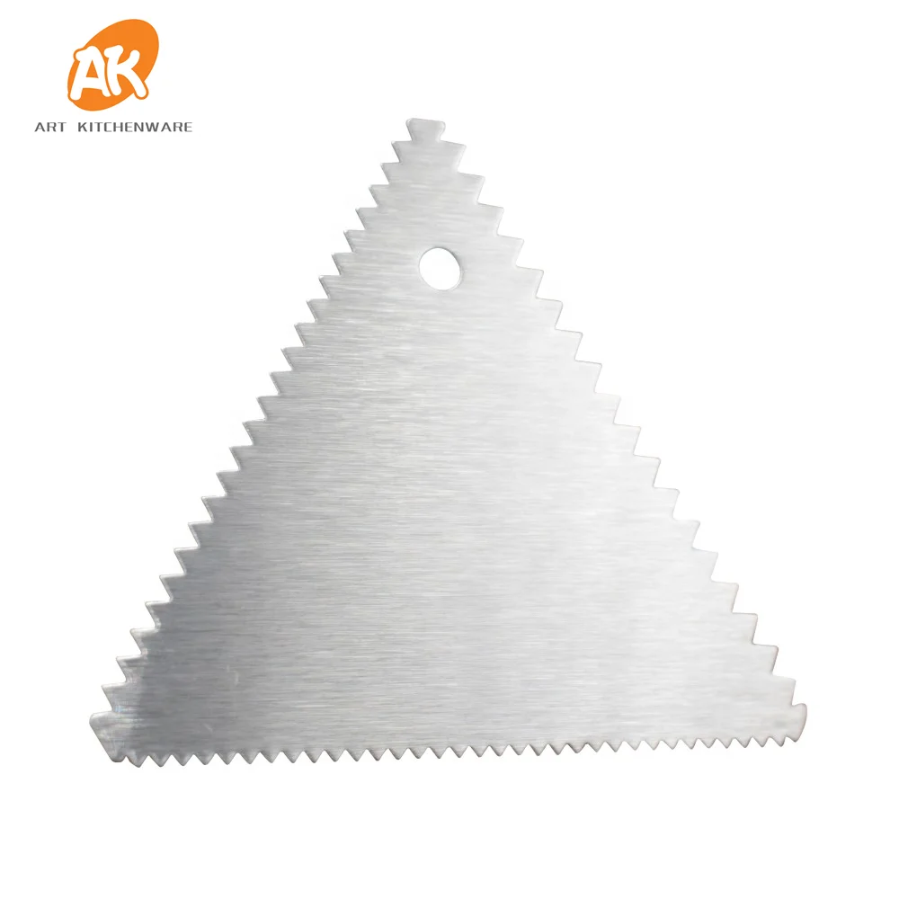 AK Metal Triangle Cake Scraper Cream Sawtooth Edge Cake Smoother for Cake Tools Kitchen Utensil CS-13
AK Metal Triangle Cake Scraper Cream Sawtooth Edge Cake Smoother for Cake Tools Kitchen Utensil CS-13