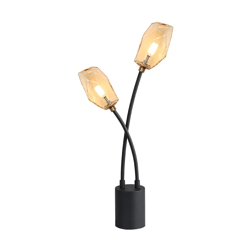 Hot sale Nordic modern black metal glass lampshade two lampholder led table lamp bedside lamp bedroom living room
Hot sale Nordic modern black metal glass lampshade two lampholder led table lamp bedside lamp bedroom living room