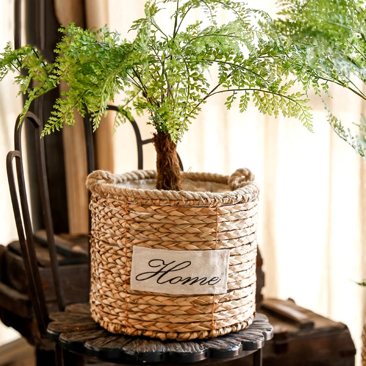 Amazon hot selling handmade eco friendly round straw flower basket plant planters, Natural
Amazon hot selling handmade eco friendly round straw flower basket plant planters, Natural