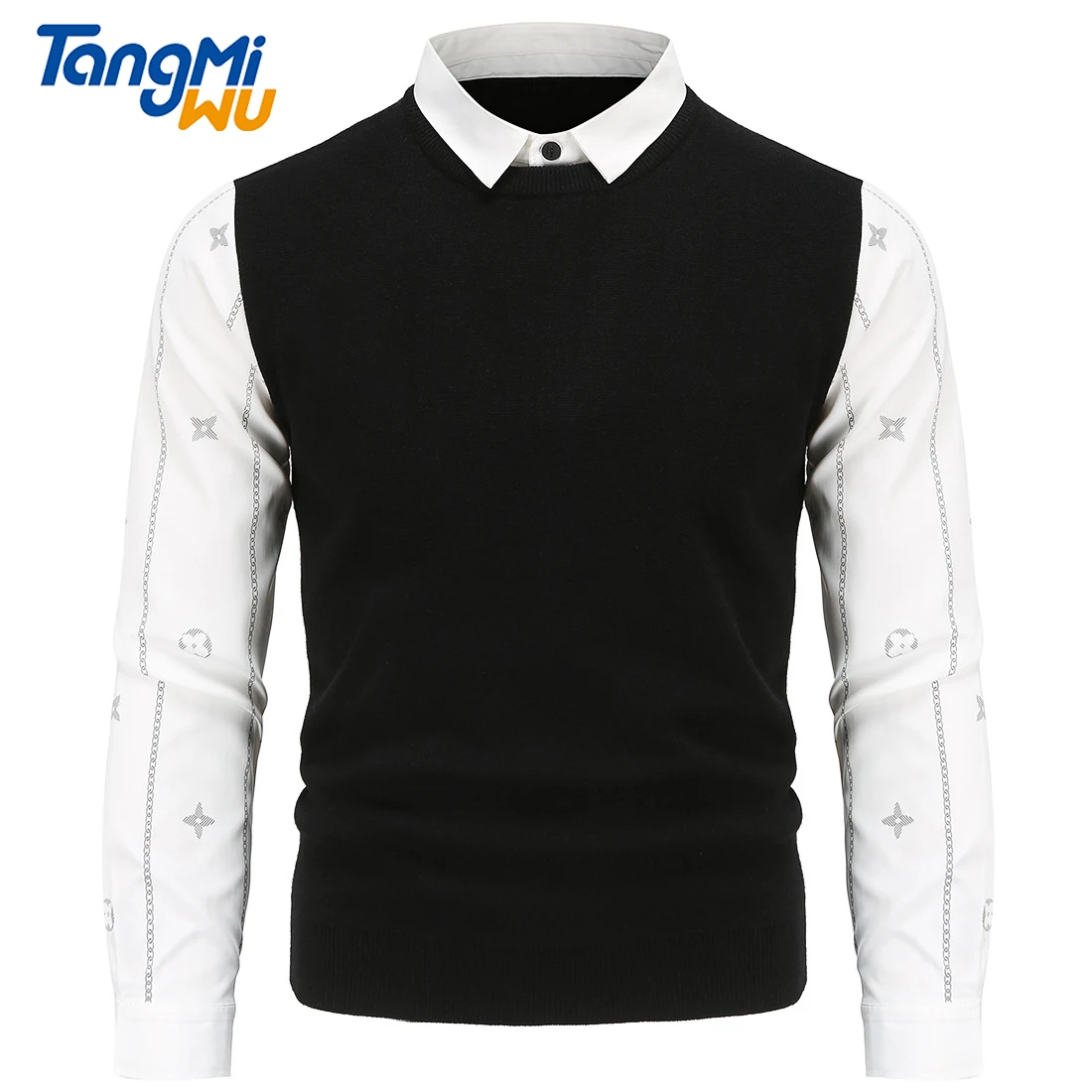 TMW high quality 2021 mens sweaters pullover Shirt collar pull homme men cotton slim print shirt knitting crew neck sweaters
TMW high quality 2021 mens sweaters pullover Shirt collar pull homme men cotton slim print shirt knitting crew neck sweaters