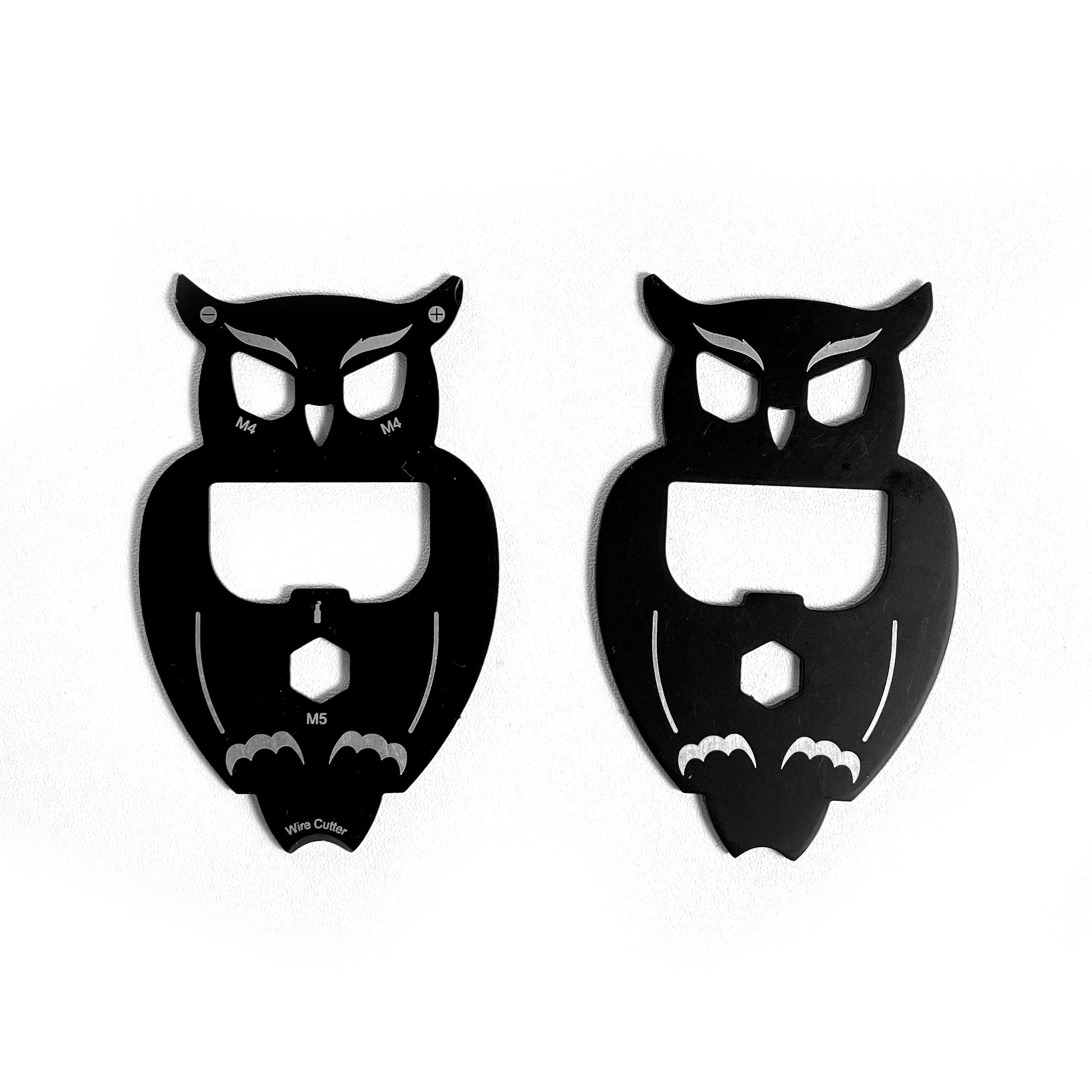 

7 In 1 Stainless Steel Owl Shape Multi Function Tool Card For Promotion Bottle Opener Key Chain