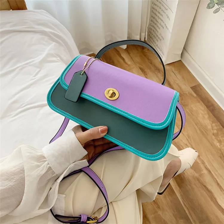 The new 2020 versatile one-shoulder bag, advanced sense of fashion handbag, fashionable style, White, purple, black 
The new 2020 versatile one-shoulder bag, advanced sense of fashion handbag, fashionable style, White, purple, black
