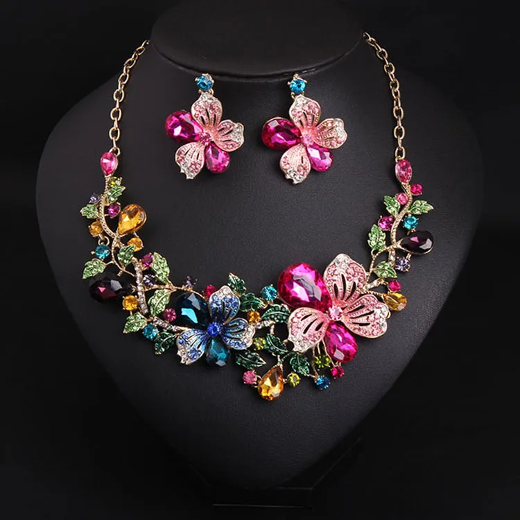 XLNK134 High quality wedding jewelry set Flower necklace earrings jewelry set women's rhinestones jewelry set
XLNK134 High quality wedding jewelry set Flower necklace earrings jewelry set women's rhinestones jewelry set