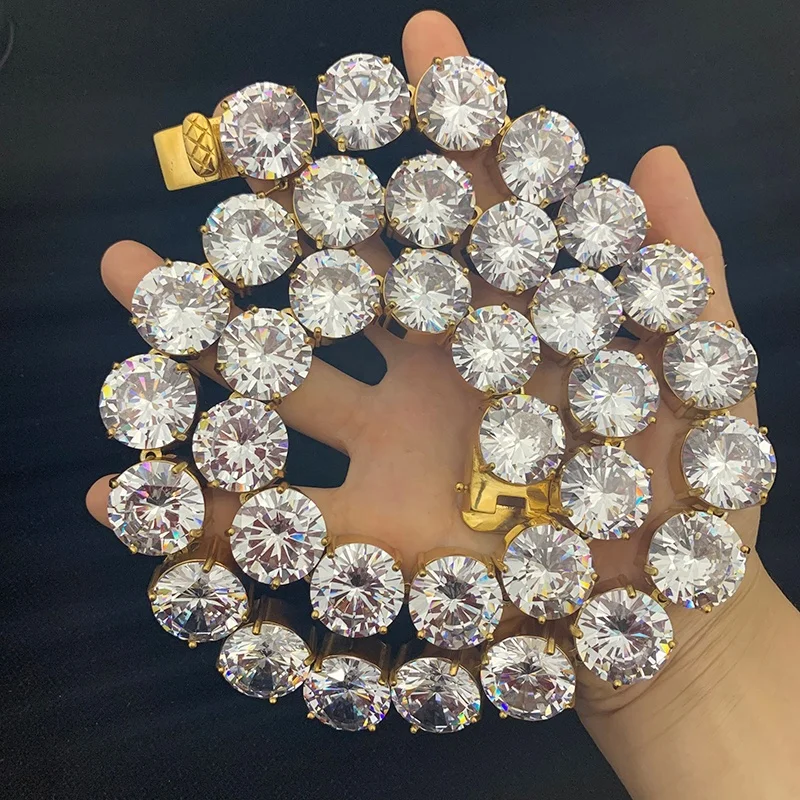 super big xxl 20mm cz cubic zirconia AAA hip hop lab diamond stainless steel tennis chain
super big xxl 20mm cz cubic zirconia AAA hip hop lab diamond stainless steel tennis chain
