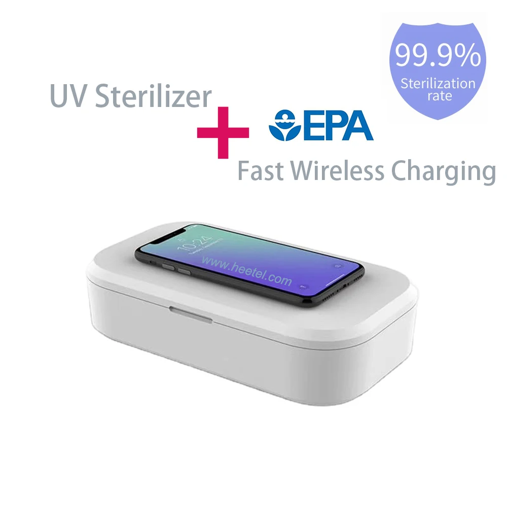 EPA Certificated Portable Fast Charging Box Mobile Phones UV LED light With Fast Wireless Charger For Phone 12 Charger, White
EPA Certificated Portable Fast Charging Box Mobile Phones UV LED light With Fast Wireless Charger For Phone 12 Charger, White