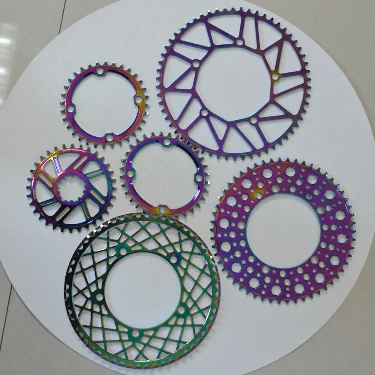 OEM bicycle parts Road Folding bicycle chainring130mm BCD AL6061 or AL7075 bike Chianwheel, Customer's request
OEM bicycle parts Road Folding bicycle chainring130mm BCD AL6061 or AL7075 bike Chianwheel, Customer's request