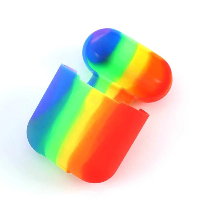 Hot Universal creative Style Rainbow Soft Silicone Wireless Earphone full cover Cases With Keychain Hook For Airpods 1 2 3 Pro
Hot Universal creative Style Rainbow Soft Silicone Wireless Earphone full cover Cases With Keychain Hook For Airpods 1 2 3 Pro