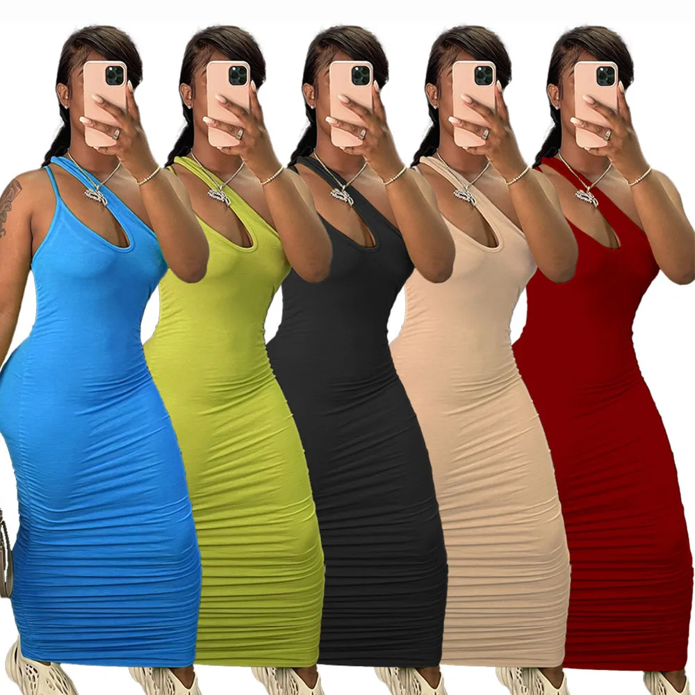 ShiYu Newest Arrival Plus Size Sleeveless Sexy Pleated Slim Bodycon Dresses Women Summer Casual Long Maxi Dress
ShiYu Newest Arrival Plus Size Sleeveless Sexy Pleated Slim Bodycon Dresses Women Summer Casual Long Maxi Dress