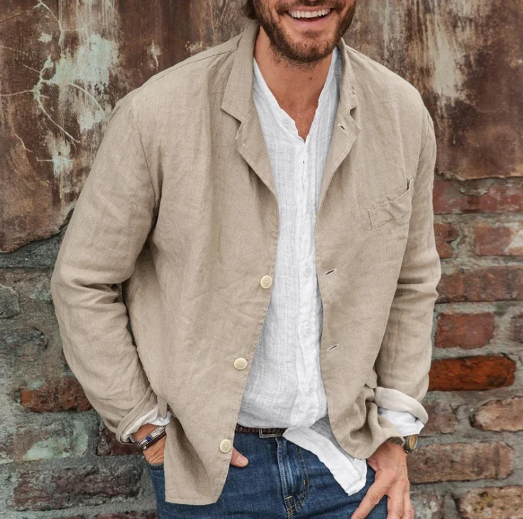 High quality wholesale men's custom linen men's shirt chemise Homme camisas white men's shirt, 6 colors
High quality wholesale men's custom linen men's shirt chemise Homme camisas white men's shirt, 6 colors