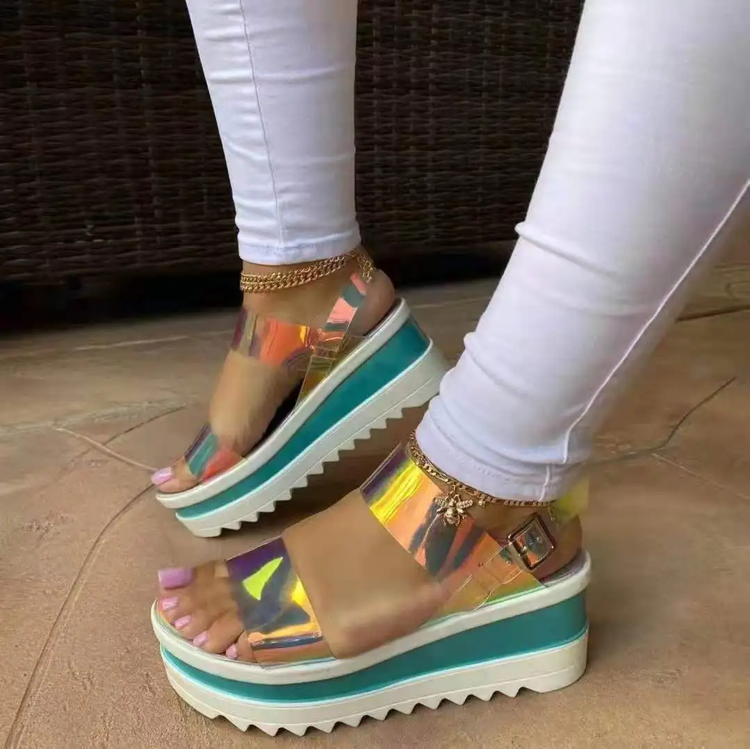 Hot Sale Summer Beach High Platform Sandals Ladies Shiny Patent Leather Women Sandals
Hot Sale Summer Beach High Platform Sandals Ladies Shiny Patent Leather Women Sandals