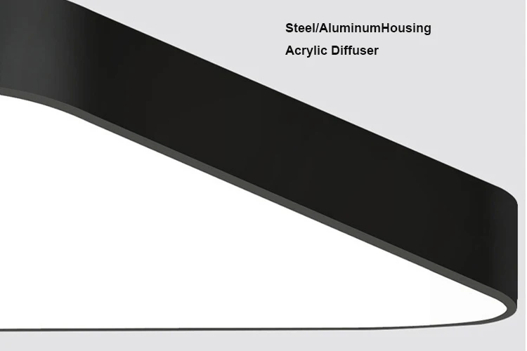 40W 60W 80W 100W ceiling hanging recessed zhongshan factory custom made aluminum iron acrylic led panel light