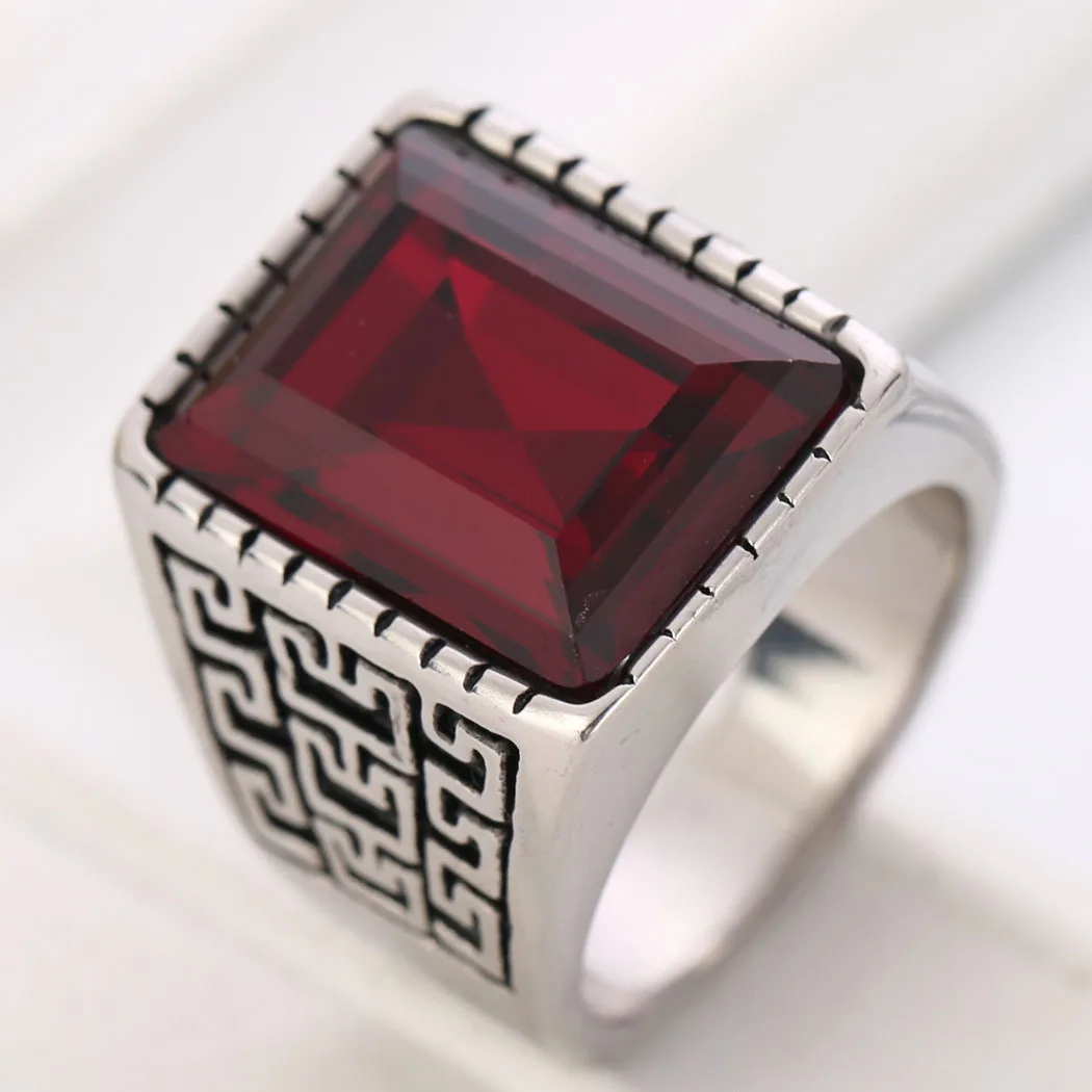 Wholesale new creative men's jewelry ring red sapphire stainless steel ring, Picture
Wholesale new creative men's jewelry ring red sapphire stainless steel ring, Picture