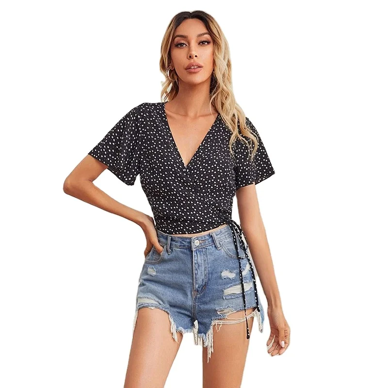 Summer Women Floral Blouse Lady Deep V Neck Short Shirt Casual Short Sleeves Crop Tops, Red, green, black, maroon, black floral
Summer Women Floral Blouse Lady Deep V Neck Short Shirt Casual Short Sleeves Crop Tops, Red, green, black, maroon, black floral