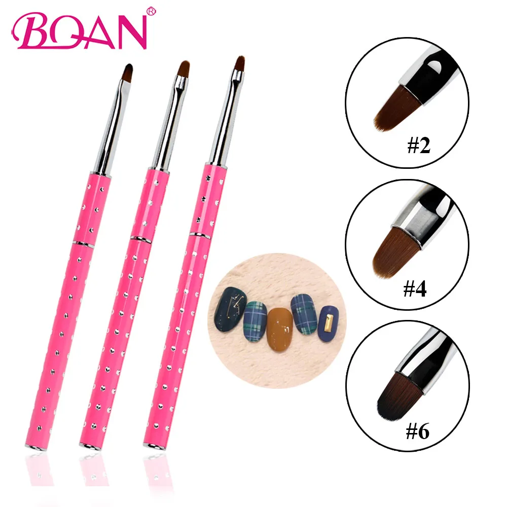 BQAN Custom Logo Metal Handle Nail Builder Polish Gel Brush Manicure Art Tool, Rose red
BQAN Custom Logo Metal Handle Nail Builder Polish Gel Brush Manicure Art Tool, Rose red