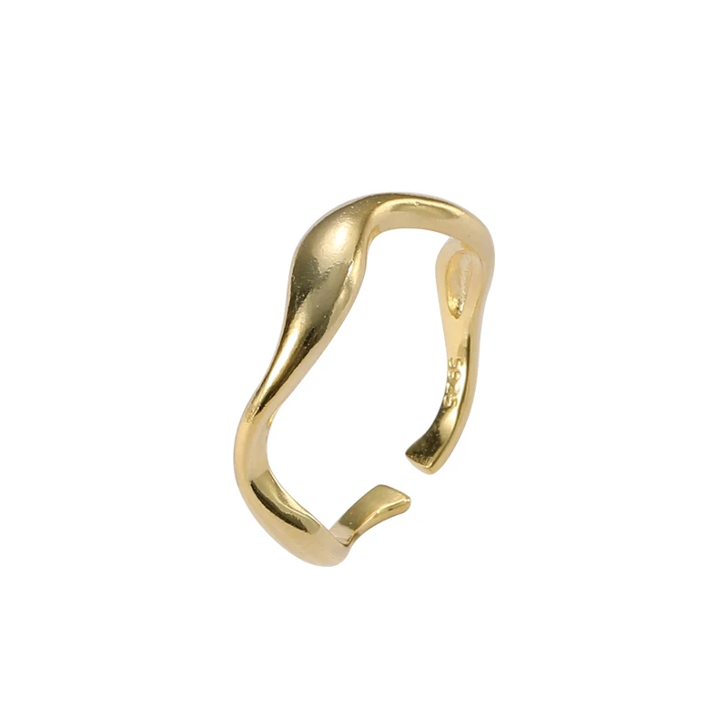 Original Design Irregular Wave Ring 925 Silver White/ 18K Gold Plated Open Rings for Women
Original Design Irregular Wave Ring 925 Silver White/ 18K Gold Plated Open Rings for Women