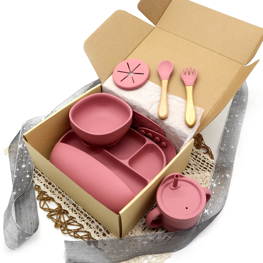 Wholesale Baby Feeding Dinnerware Set Soft Spoon BPA Free Suction Silicone Plate Toddler Bowl Waterproof Baby Bibs, 6 colors
Wholesale Baby Feeding Dinnerware Set Soft Spoon BPA Free Suction Silicone Plate Toddler Bowl Waterproof Baby Bibs, 6 colors