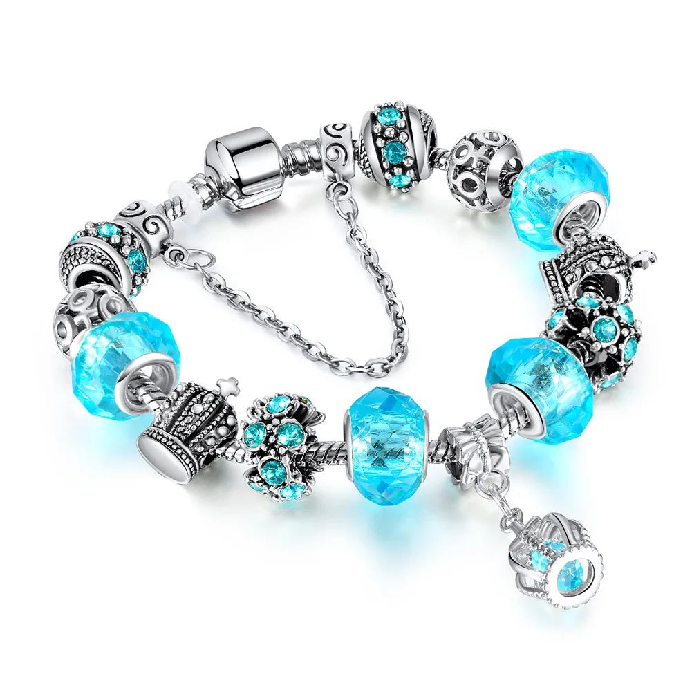 European Trendy Multi Colors Austrian Crystal Beads Crown Pendant Bracelet Crystal Rhinestone Big Hole Beads DIY Charm Bracelet
European Trendy Multi Colors Austrian Crystal Beads Crown Pendant Bracelet Crystal Rhinestone Big Hole Beads DIY Charm Bracelet